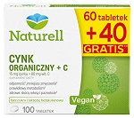 Naturell Cynk organiczny + C tabletki ze składnikami wpływającymi na odporność i zmniejszającymi zmęczenie, 100 szt.