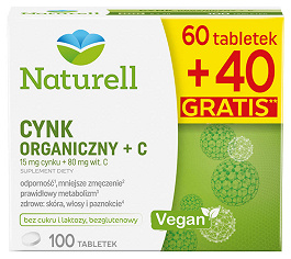 Naturell Cynk organiczny + C
