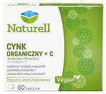 Naturell Cynk Organiczny + C  tabletki ze składnikami wspierającymi odporność i prawidłowy metabolizm, 60 szt.
