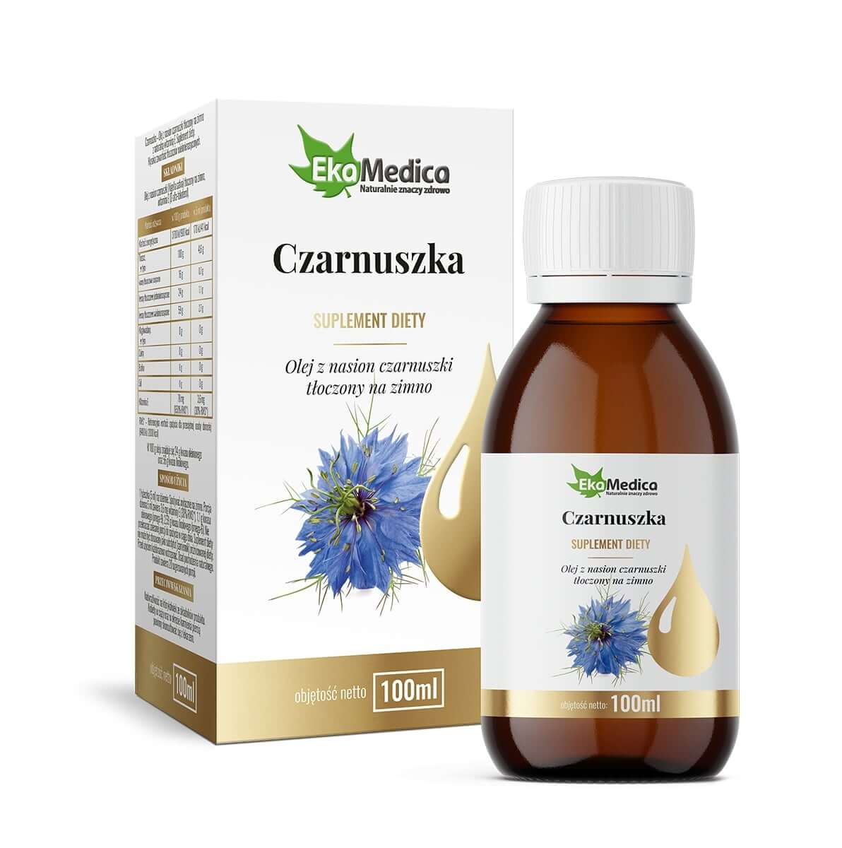 EkaMedica Czarnuszka  olej z nasion tłoczony na zimno, 100 ml