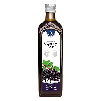 Czarny bez z witaminą C, sok ze składnikami wspomagającymi odporność, 490 ml