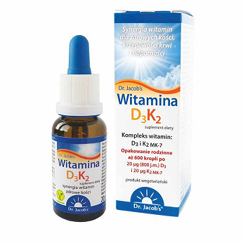 Dr. Jacob’s Witamina D3K2 , krople w butelce, 20 ml
