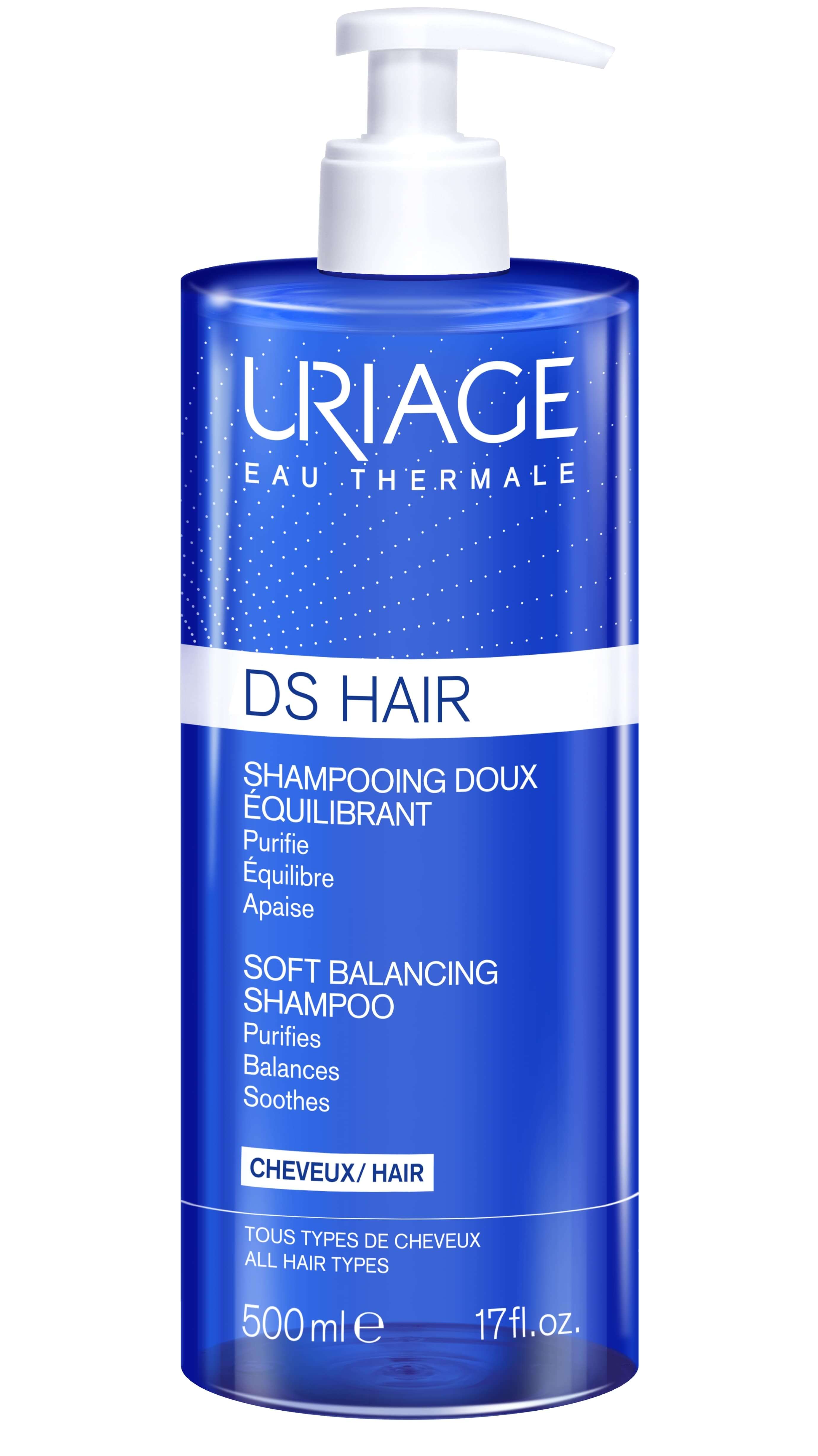 URIAGE DS Hair, szampon delikatny regulujący, 500 ml