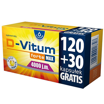 D-Vitum forte MAX 4000 j.m., kapsułki z witaminą D, 150 szt.