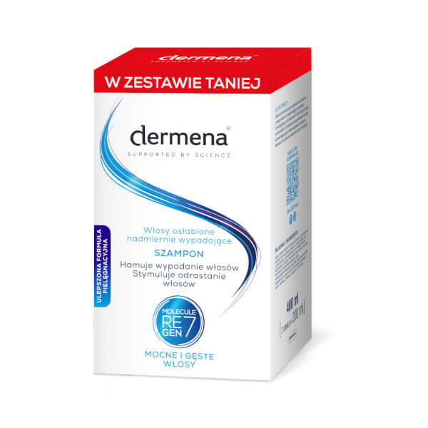 Dermena, szampon na wypadanie włosów, 2 x 200 ml