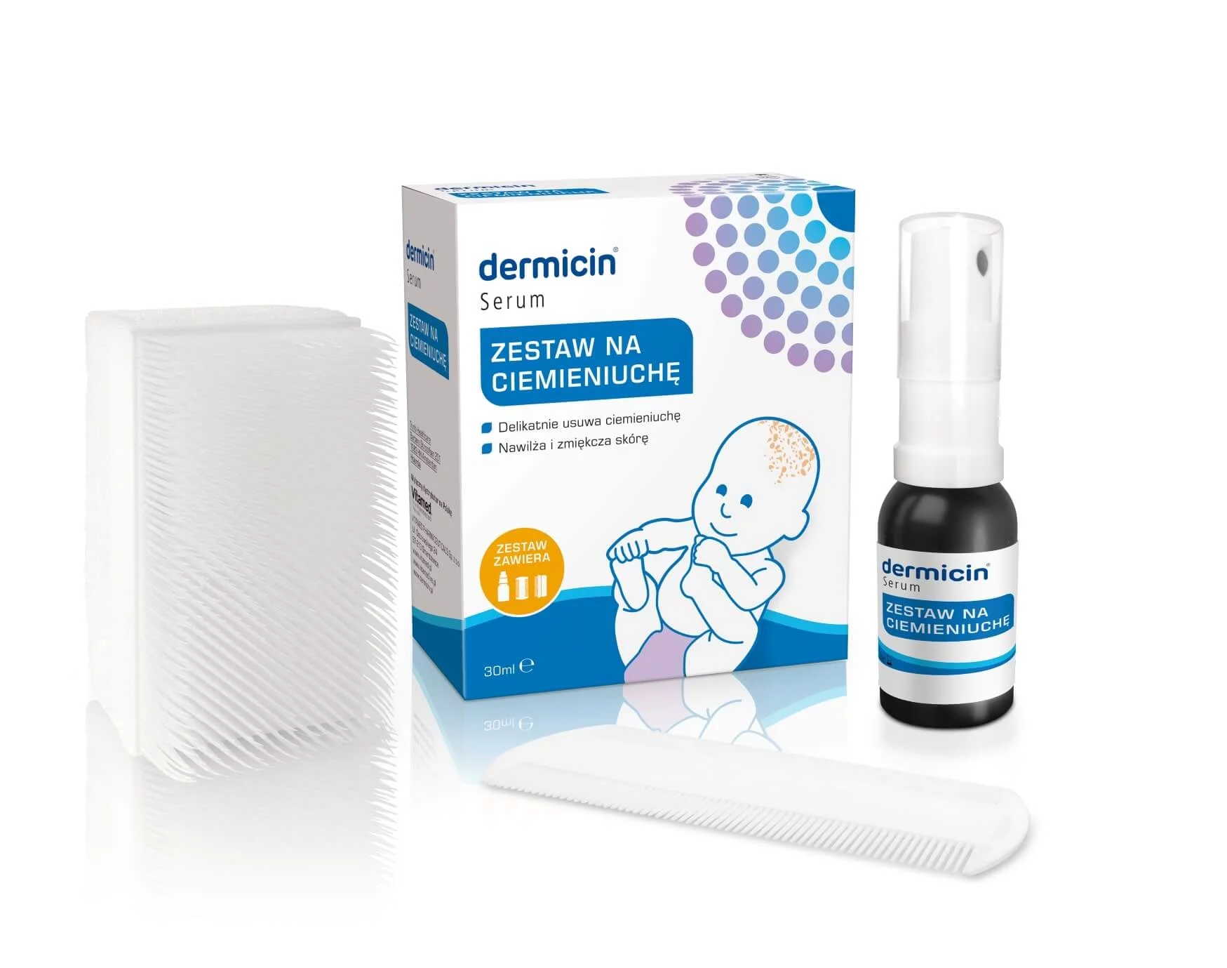 Dermicin Serum, zestaw na ciemieniuchę, 1 szt.