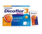 Dicoflor 3 proszek w saszetkach dla dzieci ze składnikami pomagającymi utrzymać prawidłową mikroflorę jelitową, 12 szt.