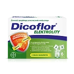 Dicoflor Elektrolity proszek przy odwodnieniu, biegunce, wymiotach u dzieci i niemowląt o smaku bananowym, 6 sasz. A + 6 sasz. B