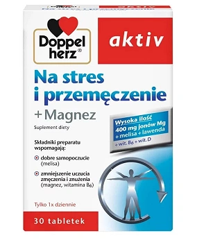 Doppelherz aktiv Na stres i przemęczenie, kapsułki z magnezem, 30 szt.