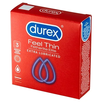 Durex Fetherlite Elite, ultracienkie prezerwatywy, 3 szt.