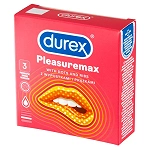Durex PleasureMax prezerwatywy ze zwiększoną ilością lubrykantu, 3 szt.