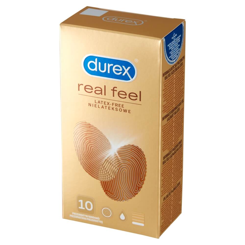 Durex Real Feel, prezerwatywy nowej generacji, nie-lateksowe, 10 szt.