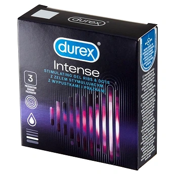 Durex Intense, prezerwatywy zwiększające doznania, 3 szt.