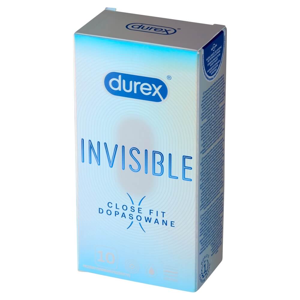 Durex Invisible Close Fit, prezerwatywy dopasowane, 10 szt.