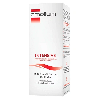 Emolium Intensive, emulsja specjalna do ciała dla skóry bardzo suchej, podrażnionej, skłonnej do alergii, 200 ml