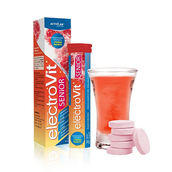 ElektroVit Senior, tabletki musujące o smaku malinowym z zestawem elektrolitów, 20 szt.