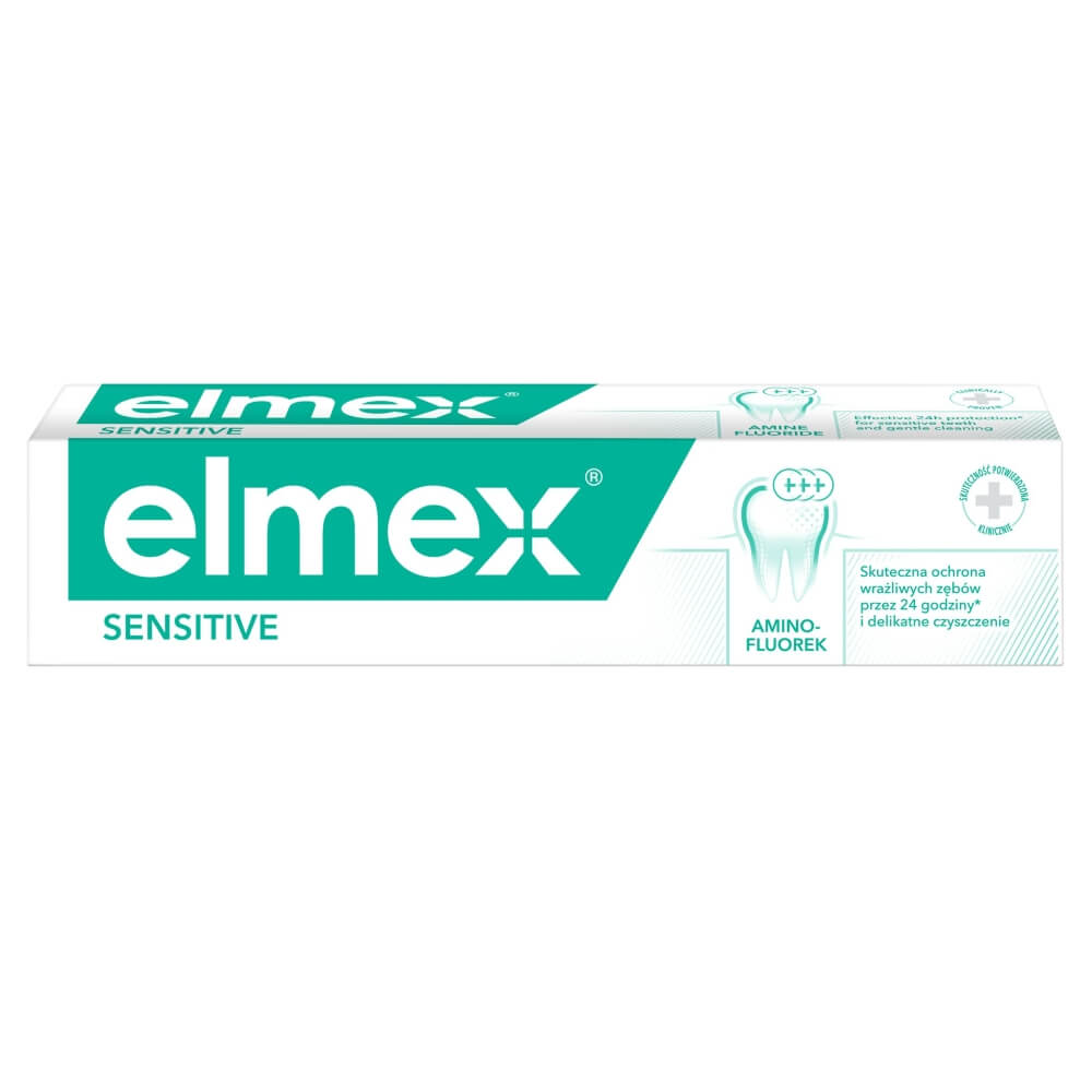 Elmex Sensitive, pasta ochraniająca odsłonięte szyjki zębowe przed próchnicą i nadwrażliwością, tuba 75 ml