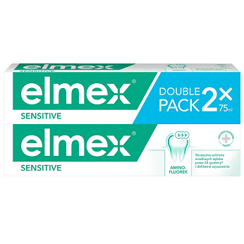 Elmex Sensitive, pasta na nadwrażliwość zębów, 2 x 75 ml