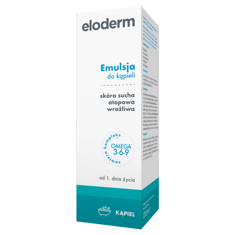 ELODERM Emulsja do kąpieli, do skóry suchej atopowej i wrażliwej, 200 ml