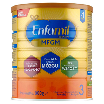 Enfamil 3 Premium, mleko modyfikowane dla dzieci powyżej 1 roku życia, 800 g