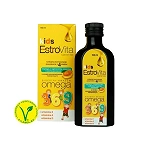 EstroVita Kids Omega 3-6-9 płyn o smaku pomarańczowo-bananowym dla dzieci, 150 ml 