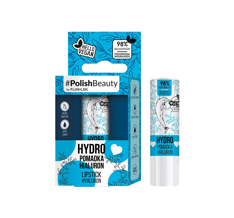 FLOSLEK Flos-Lek Vege Lip Care HYDO , Lippenstift für ausgetrocknet Lippen mit Hyaluronsäure, 1 Stk. — Inhaltsstoffe i ocena