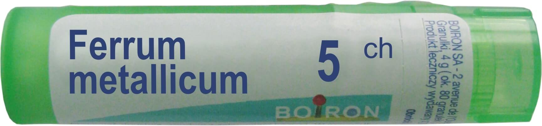 Boiron Ferrum Metallicum 5 CH granulki, 4 g