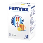 Fervex  granulat na objawy przeziębienia i grypy, smak malinowy, 8 sasz. x 3 g