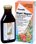 Floradix Wapń i Magnez  płyn z formułą płynnego wapnia magnezu cynku i witaminy D, bezglutenowy, 250 ml 