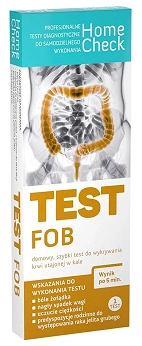Test FOB, test domowy do wykrywania krwi utajonej w kale, 1 szt.