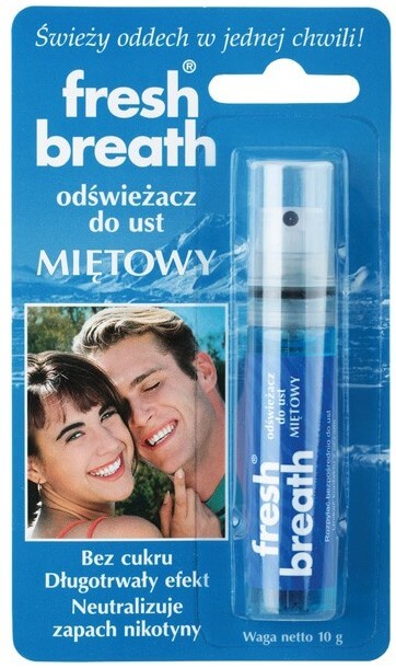 Fresh Breath  odświeżacz do ust o smaku miętowym bez cukru, 10 g