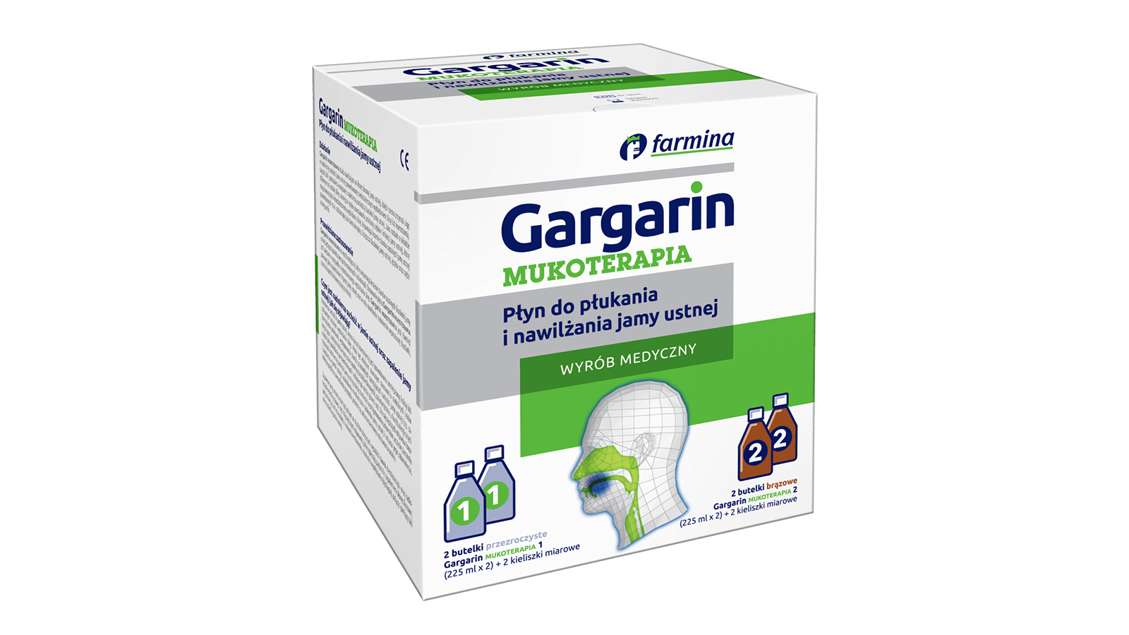 Gargarin Mukoterapia płyn do płukania i nawilżania jamy ustnej, 900 ml