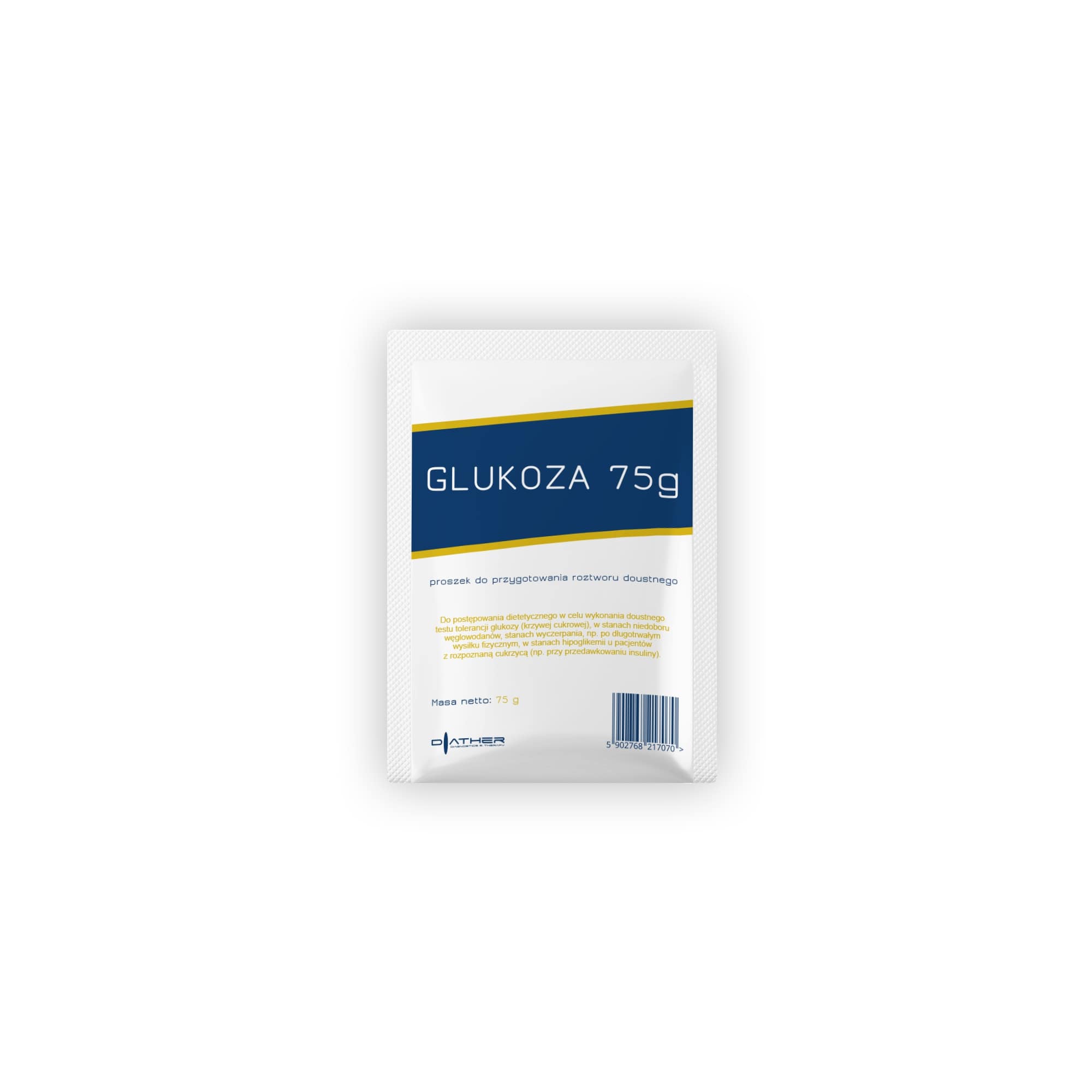 Glukoza proszek do sporządzania roztworu wodnego, 75 g 