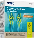 Glukozamina z witaminą C APTEO tabletki musujące o smaku pomarańczowym, 30 szt.