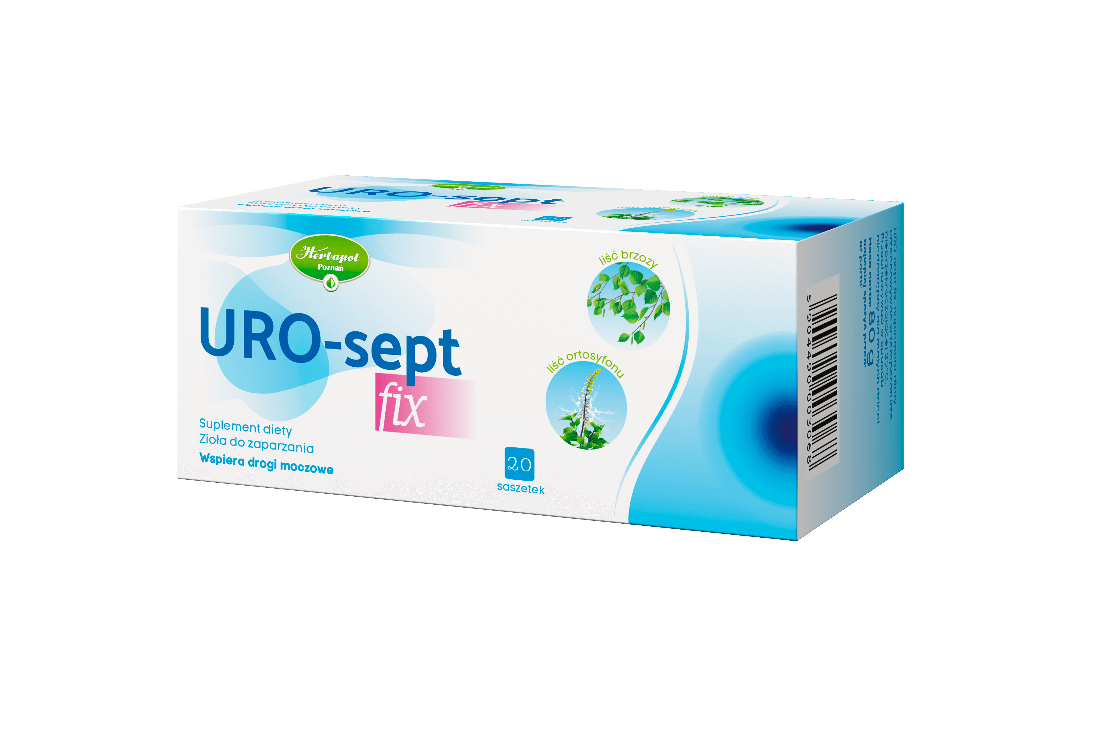 URO-sept fix , zioła ze składnikami wspierającymi drogi moczowe, 20 szt.