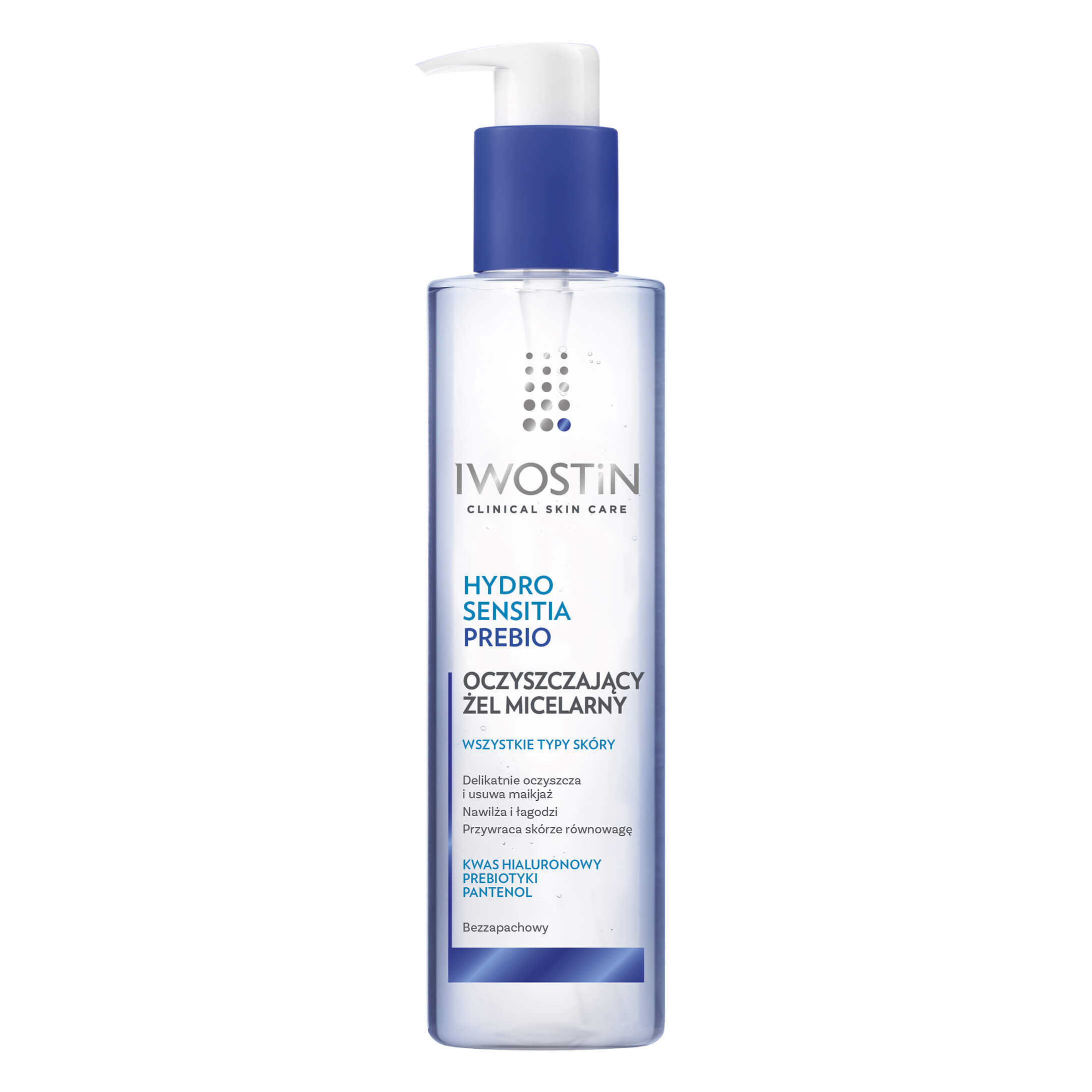 Iwostin Hydro Sensitia Prebio, żel micelarny oczyszczający do wszystkich typów skóry, 200 ml