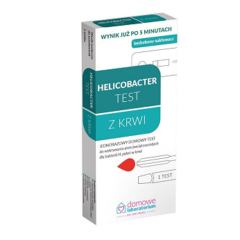 Test Helicobacter, z krwi do wykrywania przeciwciał anty Helicobacter pylori, 1 szt.