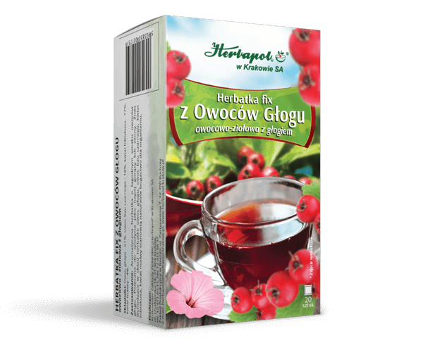 Herbatka Fix , owocowa-ziołowa z głogiem, 20 sasz.