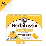 Herbitussin pastylki do ssania na ból gardła o smaku miodu i cytryny, 12 szt.
