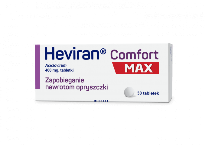 Heviran Comfort MAX, tabletki na nawracającą opryszczkę, 0,4 g, 30 szt.