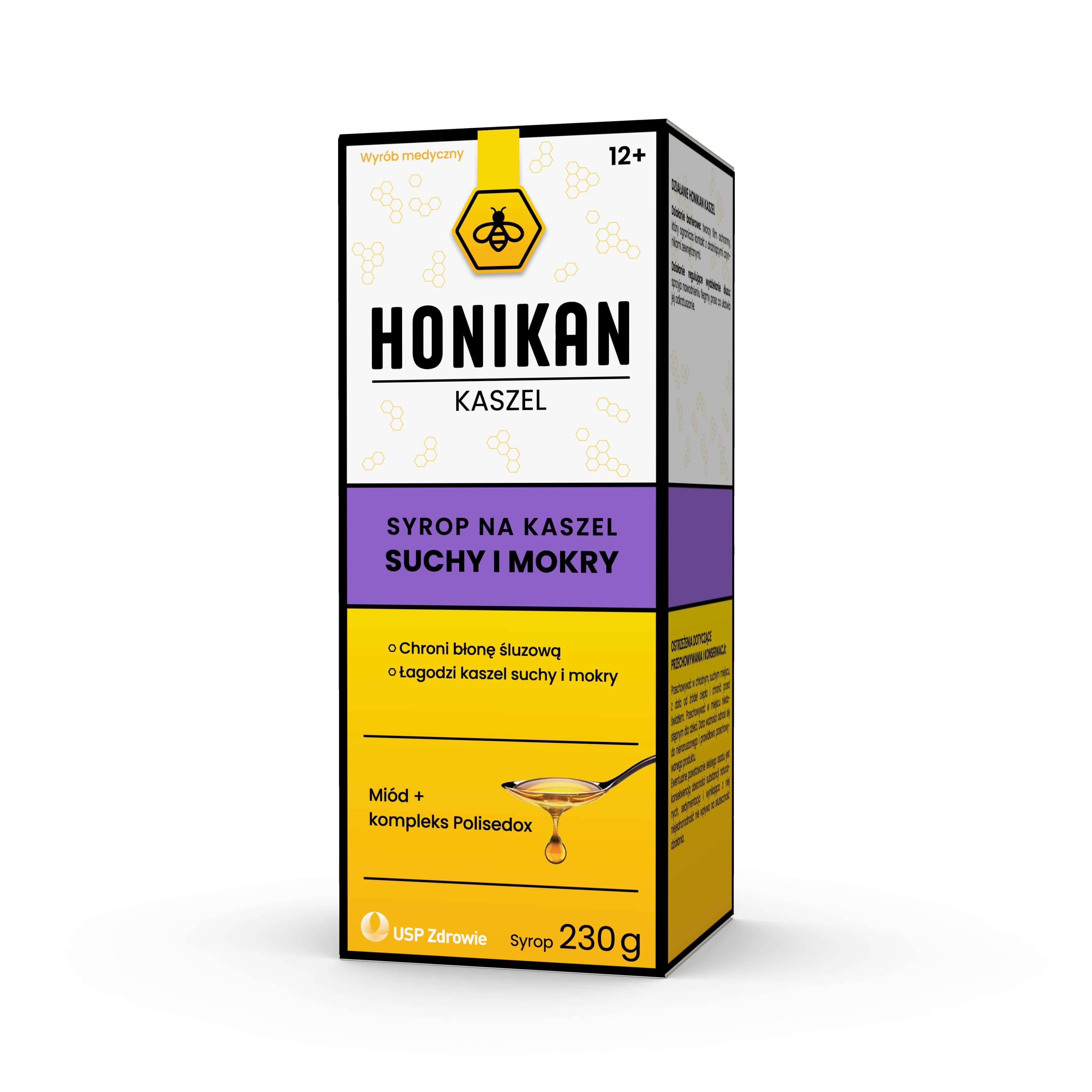 Honikan Kaszel syrop na kaszel suchy u mokry, 230 g