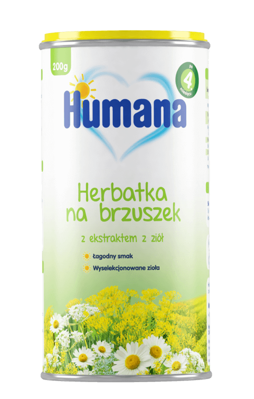 Humana Herbatka Na Brzuszek, kompozycja ziół w dolegliwościach przewodu pokarmowego od 4 miesiąca, 200 g