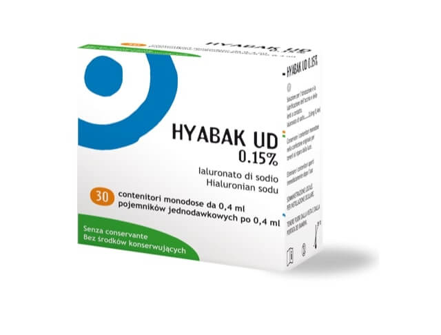 Hyabak UD , krople na zmęczone, podrażnione oczy, 30 ampułek x 0,4 ml