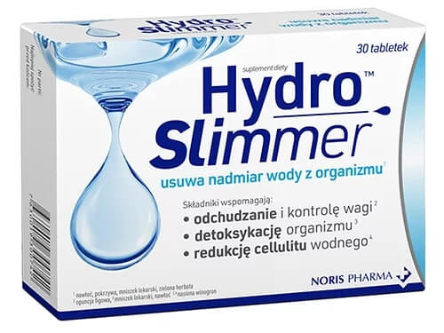 HydroSlimmer, tabletki ze składnikami wspomagającymi odchudzanie,  30 szt.