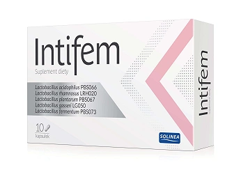 Intifem , kapsułki na uzupełnienie codziennej diety w bakterie kwasu mlekowego, 10 szt