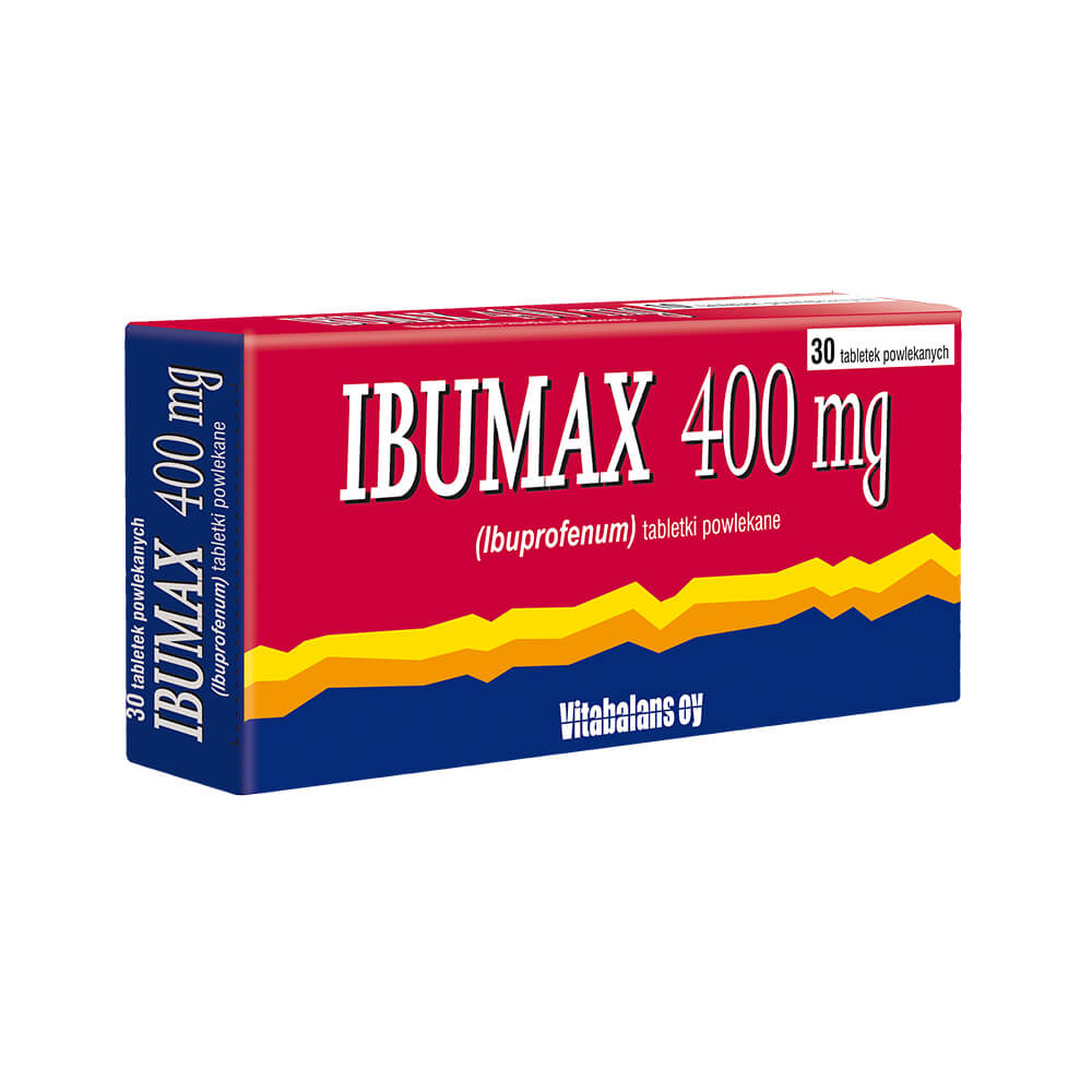 Ibumax 400mg, tabletki o działaniu przeciwbólowym, 0,4 g 30 szt.