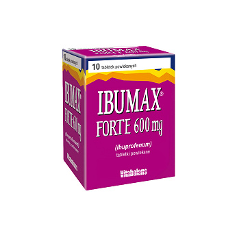 Ibumax Forte 600mg, tabletki przeciwbólowe, przeciwgorączkowe i przeciwzapalne, 10 szt.