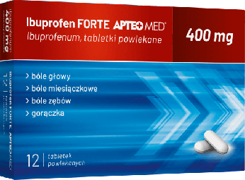 Ibuprofen APTEO MED, tabletki o działaniu przeciwbólowym i przeciwzapalnym, 12 szt.