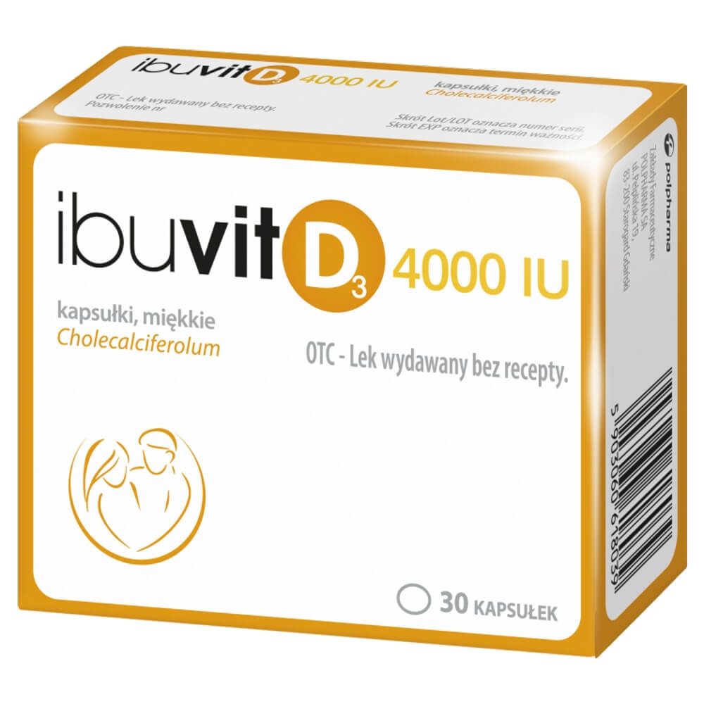 Ibuvit D3 4000 IU, kapsułki z witaminą D3, 30 szt.