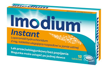 Imodium Instant, tabletki na biegunkę, 12 szt.